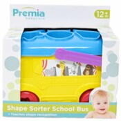 Wholesale - PREMIA SHAPE SORTER SCHOOL BUS PLAYSET C/P 12, UPC: 810002208317